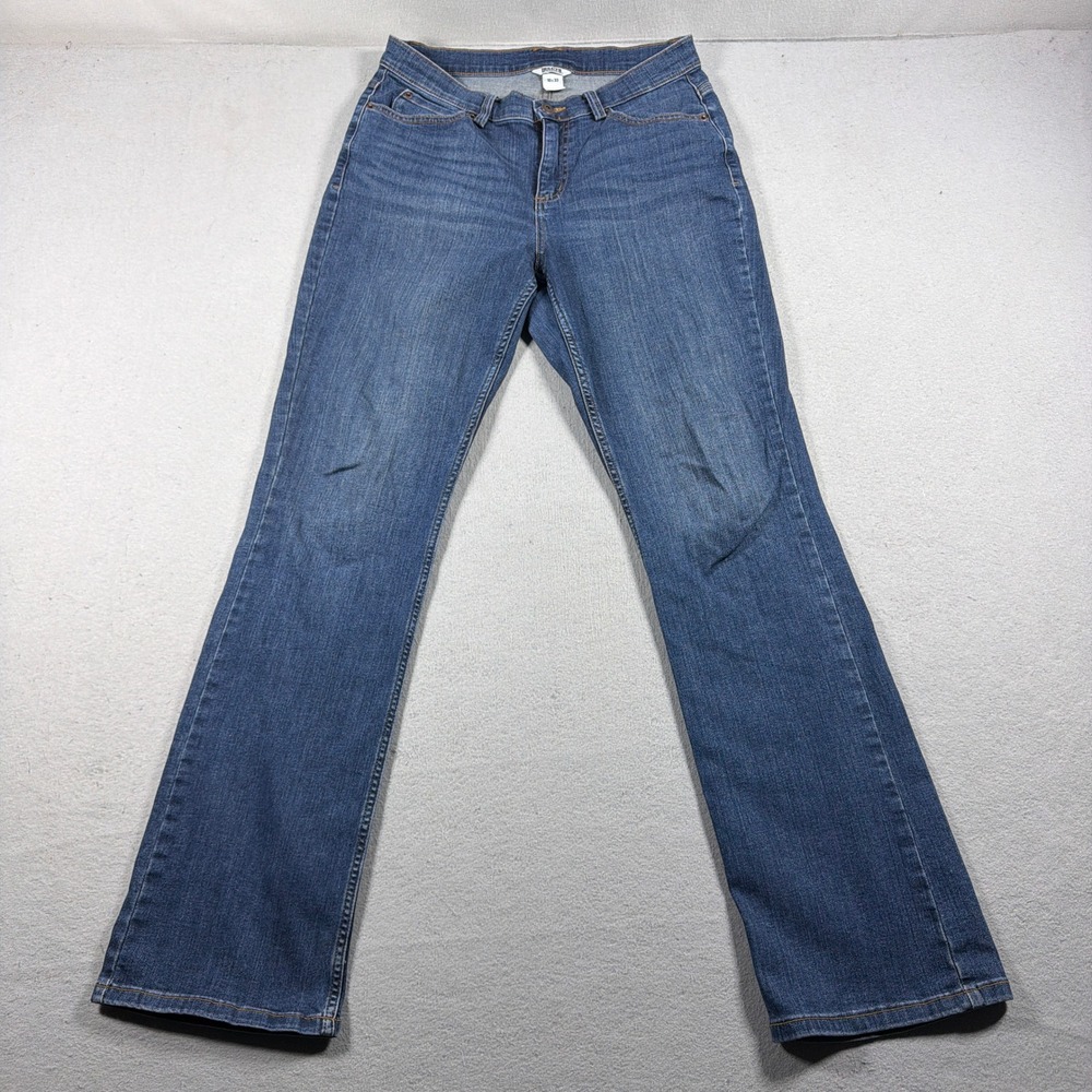 Duluth Trading Co Bootcut Jeans Women Size 10x33 Slim Fit Blue Denim Workwear